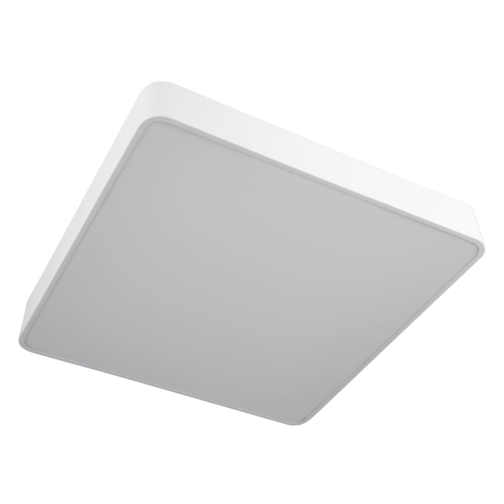 GLOBOSTAR® KAMALA 61209-S Μοντέρνο Φωτιστικό Οροφής LED 75W 8625lm 120° AC 220-240V IP20 Ρυθμιζόμενο Λευκό CCT με Χειριστήριο από 2700K έως 6000K Dimmable - Lumileds SMD Chip - Λευκό Ματ - Μ60 x Π60 x Υ8cm - 3 Χρόνια Εγγύηση