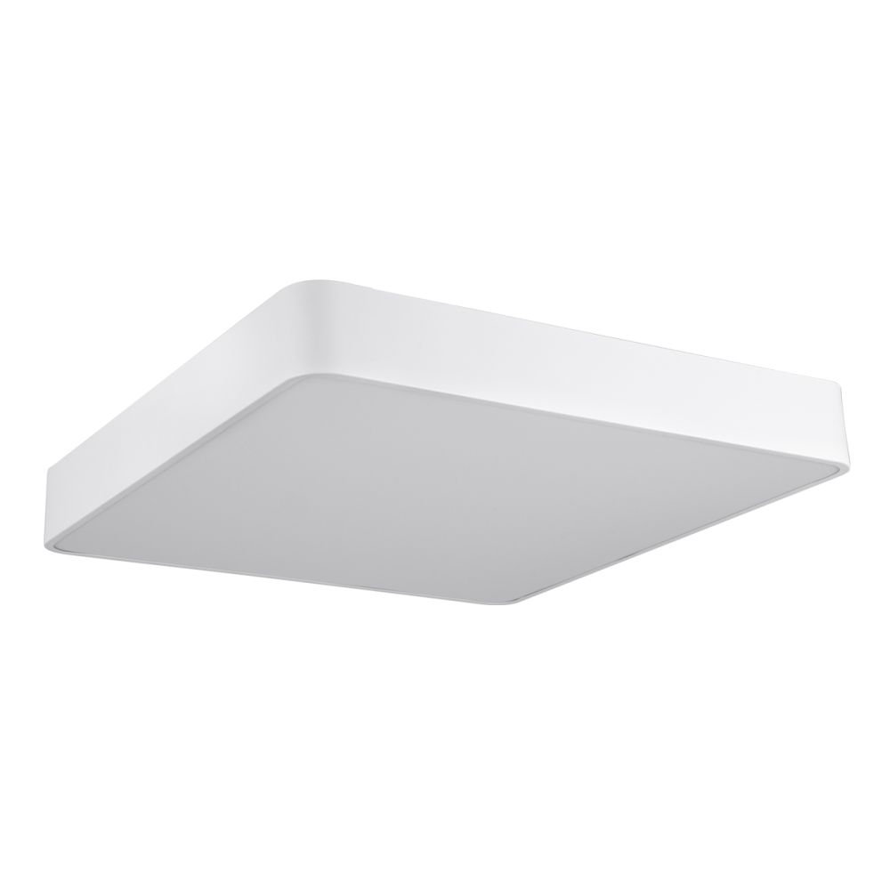 GLOBOSTAR® KAMALA 61209-S Μοντέρνο Φωτιστικό Οροφής LED 75W 8625lm 120° AC 220-240V IP20 Ρυθμιζόμενο Λευκό CCT με Χειριστήριο από 2700K έως 6000K Dimmable - Lumileds SMD Chip - Λευκό Ματ - Μ60 x Π60 x Υ8cm - 3 Χρόνια Εγγύηση