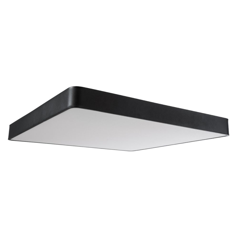 GLOBOSTAR® KAMALA 61210-S Μοντέρνο Φωτιστικό Οροφής LED 100W 10000lm 120° AC 220-240V IP20 Ρυθμιζόμενο Λευκό CCT με Χειριστήριο από 2700K έως 6000K Dimmable - Lumileds SMD Chip - Μαύρο Ματ - Μ80 x Π80 x Υ8cm - 3 Χρόνια Εγγύηση