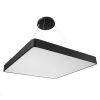 GLOBOSTAR® KAMALA 61210-P Μοντέρνο Κρεμαστό Φωτιστικό Οροφής LED 100W 10000lm 120° AC 220-240V IP20 Ρυθμιζόμενο Λευκό CCT με Χειριστήριο από 2700K έως 6000K Dimmable - Lumileds SMD Chip - Μαύρο Ματ - Μ80 x Π80 x Υ8cm - 3 Χρόνια Εγγύηση