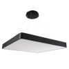 GLOBOSTAR® KAMALA 61210-P Μοντέρνο Κρεμαστό Φωτιστικό Οροφής LED 100W 10000lm 120° AC 220-240V IP20 Ρυθμιζόμενο Λευκό CCT με Χειριστήριο από 2700K έως 6000K Dimmable - Lumileds SMD Chip - Μαύρο Ματ - Μ80 x Π80 x Υ8cm - 3 Χρόνια Εγγύηση