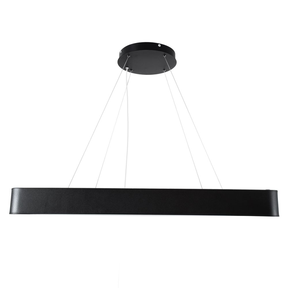 GLOBOSTAR® KAMALA 61210-P Μοντέρνο Κρεμαστό Φωτιστικό Οροφής LED 100W 10000lm 120° AC 220-240V IP20 Ρυθμιζόμενο Λευκό CCT με Χειριστήριο από 2700K έως 6000K Dimmable - Lumileds SMD Chip - Μαύρο Ματ - Μ80 x Π80 x Υ8cm - 3 Χρόνια Εγγύηση