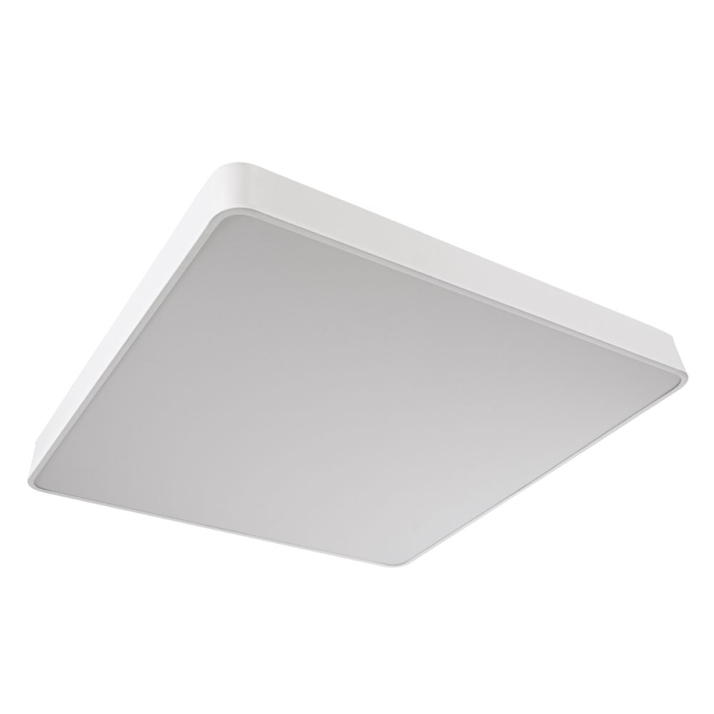 GLOBOSTAR® KAMALA 61211-S Μοντέρνο Φωτιστικό Οροφής LED 100W 11020lm 120° AC 220-240V IP20 Ρυθμιζόμενο Λευκό CCT με Χειριστήριο από 2700K έως 6000K Dimmable - Lumileds SMD Chip - Λευκό Ματ - Μ80 x Π80 x Υ8cm - 3 Χρόνια Εγγύηση