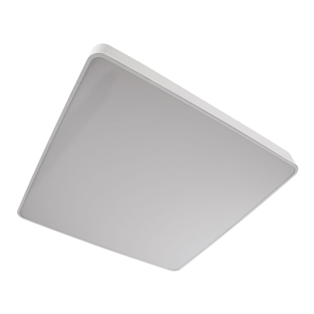 GLOBOSTAR® KAMALA 61211-S Μοντέρνο Φωτιστικό Οροφής LED 100W 11020lm 120° AC 220-240V IP20 Ρυθμιζόμενο Λευκό CCT με Χειριστήριο από 2700K έως 6000K Dimmable - Lumileds SMD Chip - Λευκό Ματ - Μ80 x Π80 x Υ8cm - 3 Χρόνια Εγγύηση