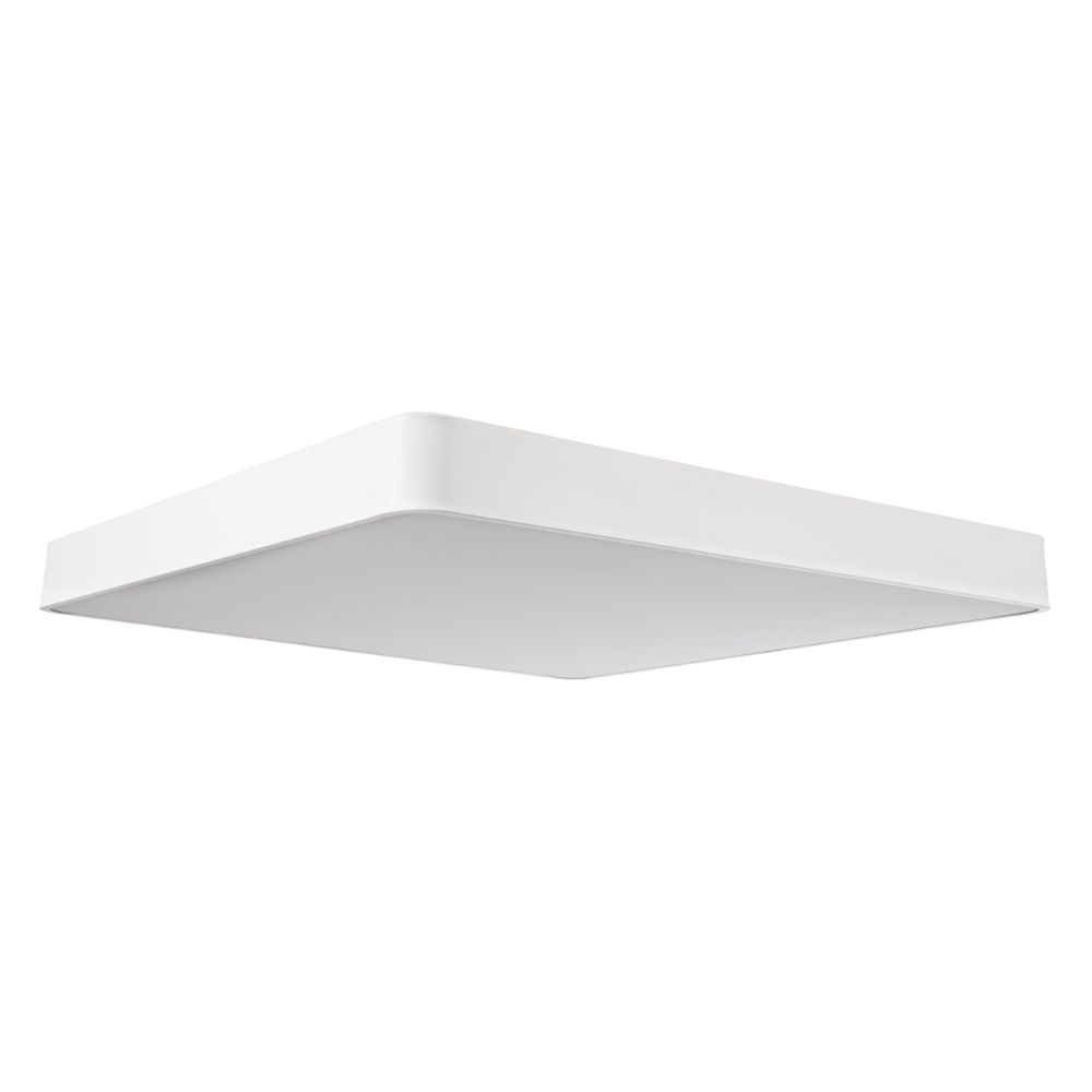 GLOBOSTAR® KAMALA 61211-S Μοντέρνο Φωτιστικό Οροφής LED 100W 11020lm 120° AC 220-240V IP20 Ρυθμιζόμενο Λευκό CCT με Χειριστήριο από 2700K έως 6000K Dimmable - Lumileds SMD Chip - Λευκό Ματ - Μ80 x Π80 x Υ8cm - 3 Χρόνια Εγγύηση