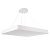 GLOBOSTAR® KAMALA 61211-P Μοντέρνο Κρεμαστό Φωτιστικό Οροφής LED 100W 11020lm 120° AC 220-240V IP20 Ρυθμιζόμενο Λευκό CCT με Χειριστήριο από 2700K έως 6000K Dimmable - Lumileds SMD Chip - Λευκό Ματ - Μ80 x Π80 x Υ8cm - 3 Χρόνια Εγγύηση