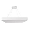 GLOBOSTAR® KAMALA 61211-P Μοντέρνο Κρεμαστό Φωτιστικό Οροφής LED 100W 11020lm 120° AC 220-240V IP20 Ρυθμιζόμενο Λευκό CCT με Χειριστήριο από 2700K έως 6000K Dimmable - Lumileds SMD Chip - Λευκό Ματ - Μ80 x Π80 x Υ8cm - 3 Χρόνια Εγγύηση