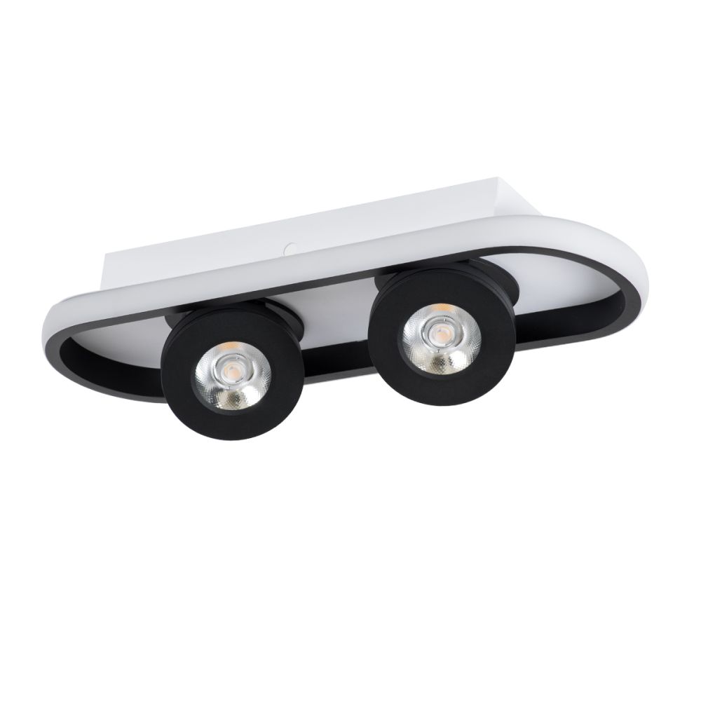 GLOBOSTAR® NESPO 61212 Μοντέρνο Φωτιστικό Οροφής LED 36W 4032lm 360° & 45° AC 220-240V IP20 Ρυθμιζόμενο Λευκό CCT με On/Off 2700K/4500K/6000K - Lumileds SMD Chip - Μαύρο Ματ - Μ40 x Π13 x Υ6.5cm - 3 Χρόνια Εγγύηση