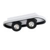 GLOBOSTAR® NESPO 61212 Μοντέρνο Φωτιστικό Οροφής LED 36W 4032lm 360° & 45° AC 220-240V IP20 Ρυθμιζόμενο Λευκό CCT με On/Off 2700K/4500K/6000K - Lumileds SMD Chip - Μαύρο Ματ - Μ40 x Π13 x Υ6.5cm - 3 Χρόνια Εγγύηση