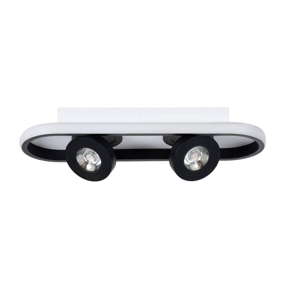 GLOBOSTAR® NESPO 61212 Μοντέρνο Φωτιστικό Οροφής LED 36W 4032lm 360° & 45° AC 220-240V IP20 Ρυθμιζόμενο Λευκό CCT με On/Off 2700K/4500K/6000K - Lumileds SMD Chip - Μαύρο Ματ - Μ40 x Π13 x Υ6.5cm - 3 Χρόνια Εγγύηση