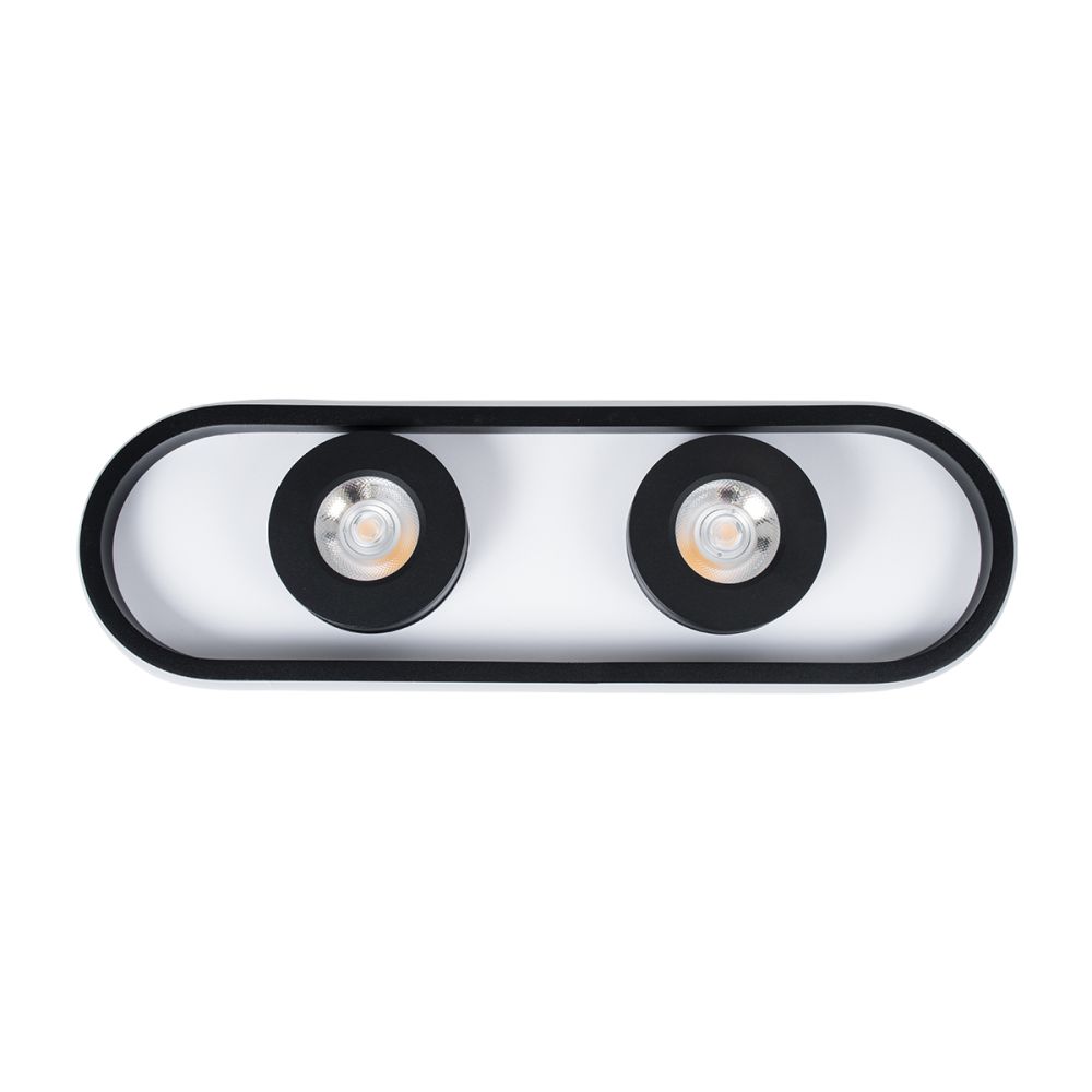 GLOBOSTAR® NESPO 61212 Μοντέρνο Φωτιστικό Οροφής LED 36W 4032lm 360° & 45° AC 220-240V IP20 Ρυθμιζόμενο Λευκό CCT με On/Off 2700K/4500K/6000K - Lumileds SMD Chip - Μαύρο Ματ - Μ40 x Π13 x Υ6.5cm - 3 Χρόνια Εγγύηση