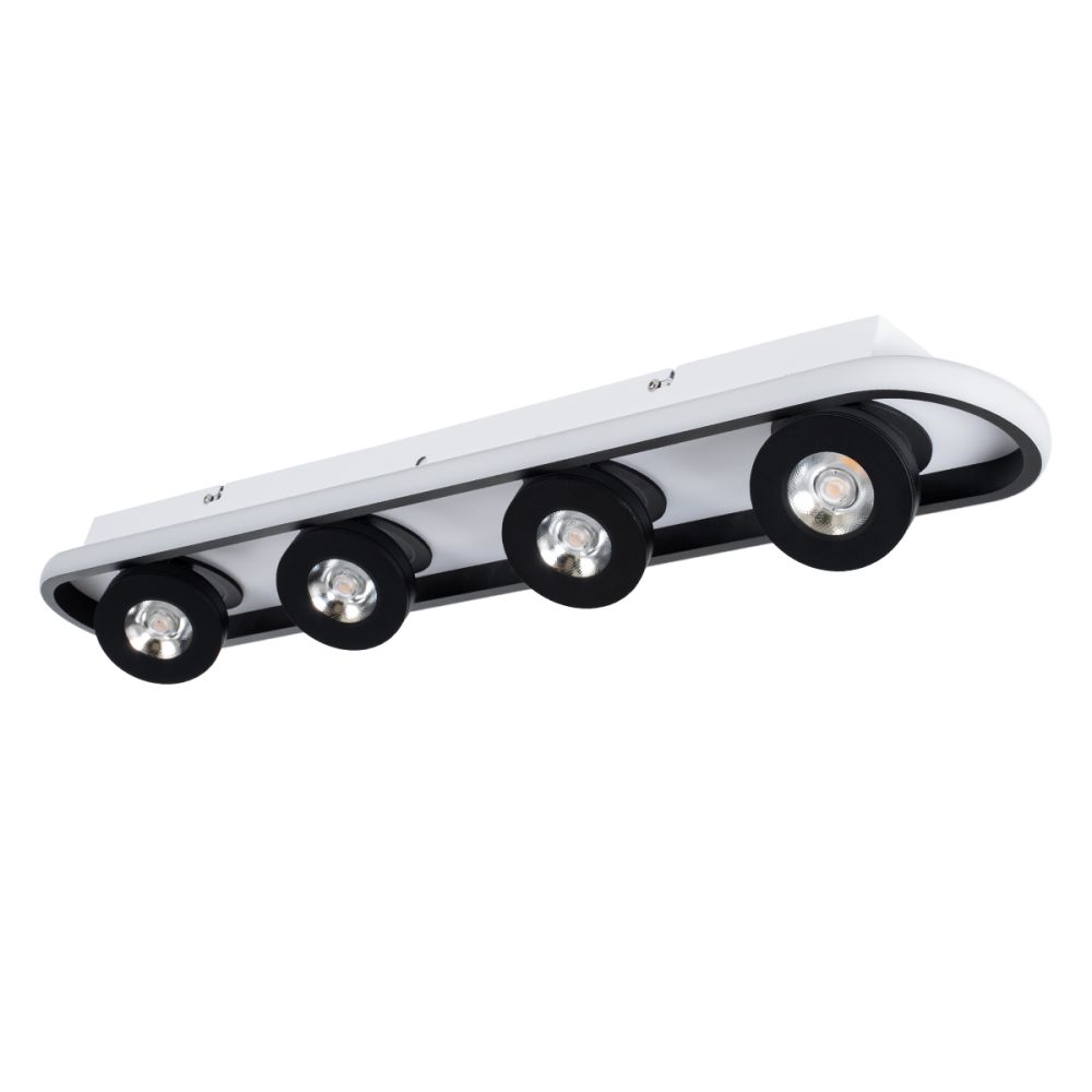GLOBOSTAR® NESPO 61214 Μοντέρνο Φωτιστικό Οροφής LED 48W 5376lm 360° & 45° AC 220-240V IP20 Ρυθμιζόμενο Λευκό CCT με On/Off 2700K/4500K/6000K - Lumileds SMD Chip - Μαύρο Ματ - Μ80 x Π13 x Υ6.5cm - 3 Χρόνια Εγγύηση
