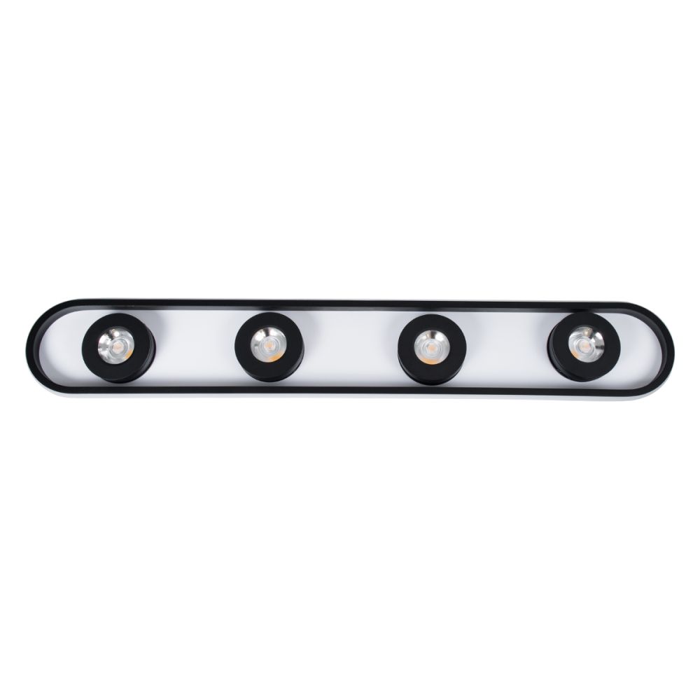 GLOBOSTAR® NESPO 61214 Μοντέρνο Φωτιστικό Οροφής LED 48W 5376lm 360° & 45° AC 220-240V IP20 Ρυθμιζόμενο Λευκό CCT με On/Off 2700K/4500K/6000K - Lumileds SMD Chip - Μαύρο Ματ - Μ80 x Π13 x Υ6.5cm - 3 Χρόνια Εγγύηση