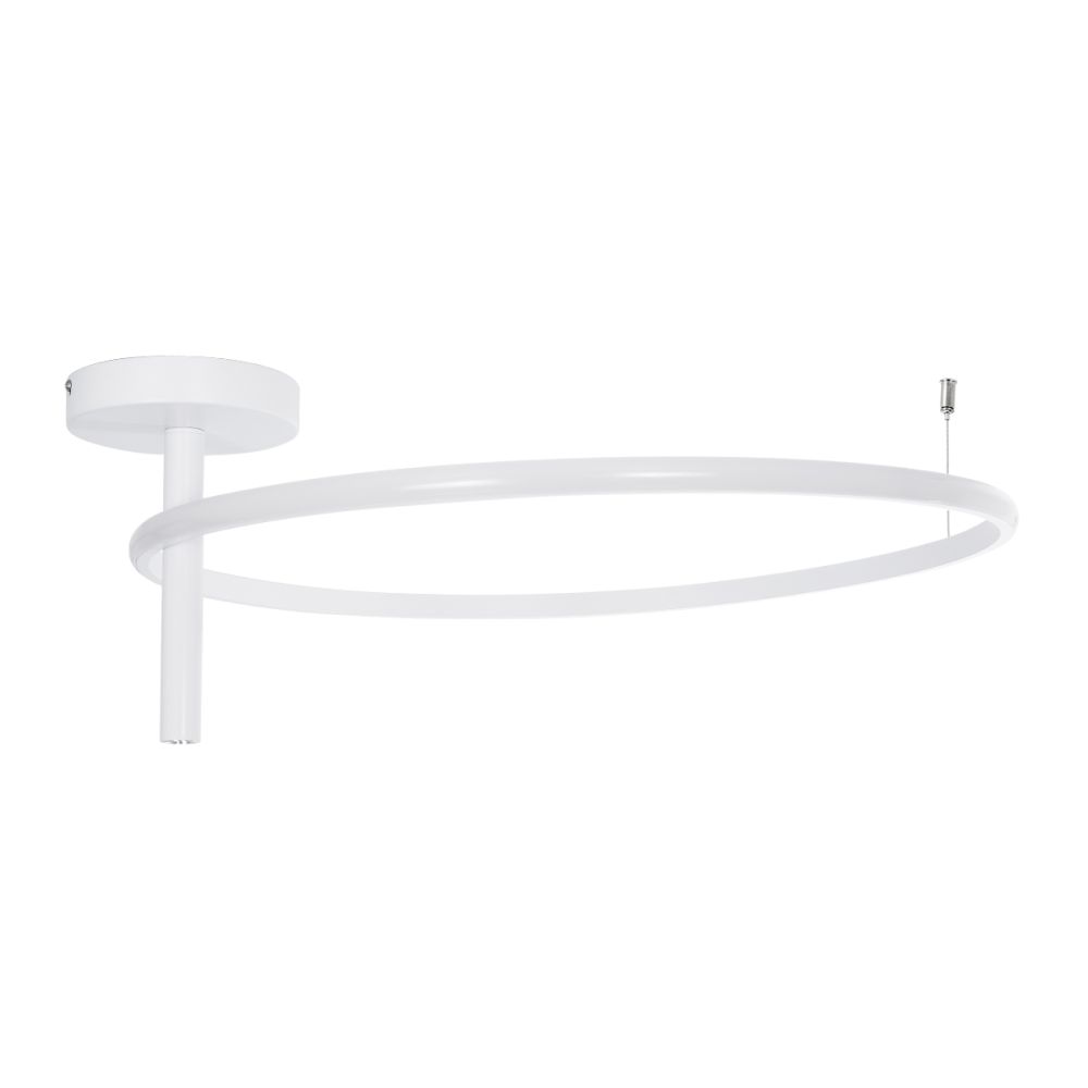GLOBOSTAR® VERONA 61224 Μοντέρνο Φωτιστικό Οροφής LED 36W 4032lm 360° AC 220-240V IP20 Ρυθμιζόμενο Λευκό CCT με On/Off 2700K/4500K/6000K - Lumileds SMD Chip - Λευκό Ματ - Μ60 x Π60 x Υ23cm - 3 Χρόνια Εγγύηση