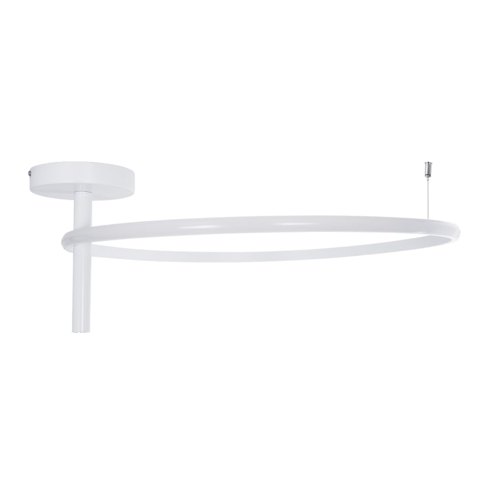 GLOBOSTAR® VERONA 61224 Μοντέρνο Φωτιστικό Οροφής LED 36W 4032lm 360° AC 220-240V IP20 Ρυθμιζόμενο Λευκό CCT με On/Off 2700K/4500K/6000K - Lumileds SMD Chip - Λευκό Ματ - Μ60 x Π60 x Υ23cm - 3 Χρόνια Εγγύηση