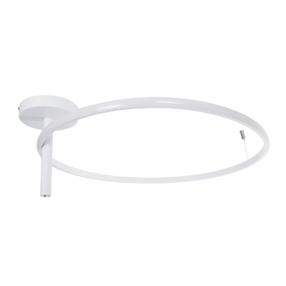 GLOBOSTAR® VERONA 61224 Μοντέρνο Φωτιστικό Οροφής LED 36W 4032lm 360° AC 220-240V IP20 Ρυθμιζόμενο Λευκό CCT με On/Off 2700K/4500K/6000K - Lumileds SMD Chip - Λευκό Ματ - Μ60 x Π60 x Υ23cm - 3 Χρόνια Εγγύηση