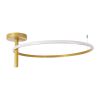 GLOBOSTAR® VERONA 61225 Μοντέρνο Φωτιστικό Οροφής LED 36W 4032lm 360° AC 220-240V IP20 Ρυθμιζόμενο Λευκό CCT με On/Off 2700K/4500K/6000K - Lumileds SMD Chip - Χρυσό Βούρτσας - Μ60 x Π60 x Υ23cm - 3 Χρόνια Εγγύηση