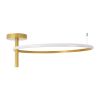 GLOBOSTAR® VERONA 61225 Μοντέρνο Φωτιστικό Οροφής LED 36W 4032lm 360° AC 220-240V IP20 Ρυθμιζόμενο Λευκό CCT με On/Off 2700K/4500K/6000K - Lumileds SMD Chip - Χρυσό Βούρτσας - Μ60 x Π60 x Υ23cm - 3 Χρόνια Εγγύηση