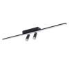 GLOBOSTAR® BARETTI 61226 Μοντέρνο Φωτιστικό Οροφής LED 24W 2688lm 160° & 45° AC 220-240V IP20 Ρυθμιζόμενο Λευκό CCT με On/Off 2700K/4500K/6000K - Lumileds SMD Chip - Μαύρο Ματ - Μ80 x Π5 x Υ15cm - 3 Χρόνια Εγγύηση