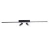 GLOBOSTAR® BARETTI 61226 Μοντέρνο Φωτιστικό Οροφής LED 24W 2688lm 160° & 45° AC 220-240V IP20 Ρυθμιζόμενο Λευκό CCT με On/Off 2700K/4500K/6000K - Lumileds SMD Chip - Μαύρο Ματ - Μ80 x Π5 x Υ15cm - 3 Χρόνια Εγγύηση