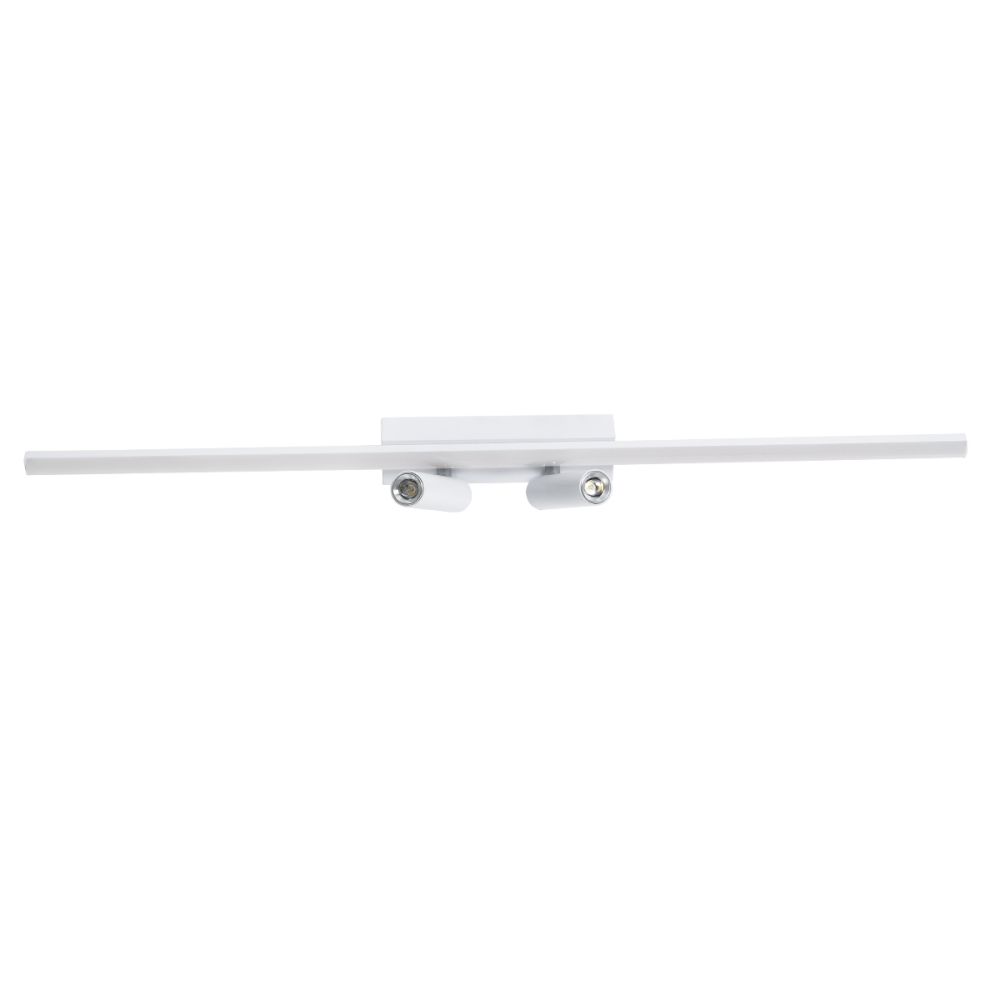 GLOBOSTAR® BARETTI 61227 Μοντέρνο Φωτιστικό Οροφής LED 24W 2688lm 160° & 45° AC 220-240V IP20 Ρυθμιζόμενο Λευκό CCT με On/Off 2700K/4500K/6000K - Lumileds SMD Chip - Λευκό Ματ - Μ80 x Π5 x Υ15cm - 3 Χρόνια Εγγύηση