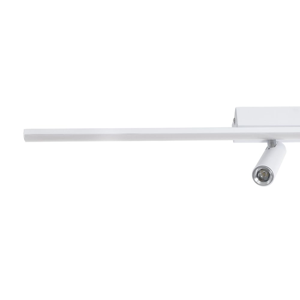GLOBOSTAR® BARETTI 61227 Μοντέρνο Φωτιστικό Οροφής LED 24W 2688lm 160° & 45° AC 220-240V IP20 Ρυθμιζόμενο Λευκό CCT με On/Off 2700K/4500K/6000K - Lumileds SMD Chip - Λευκό Ματ - Μ80 x Π5 x Υ15cm - 3 Χρόνια Εγγύηση