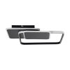 GLOBOSTAR® SQUARO 61231 Μοντέρνο Φωτιστικό Οροφής LED 75W 8400lm 360° AC 220-240V IP20 Ρυθμιζόμενο Λευκό CCT με Χειριστήριο από 2700K έως 6000K Dimmable - Lumileds SMD Chip - Μαύρο Ματ - Μ48.5 x Π51 x Υ9cm - 3 Χρόνια Εγγύηση