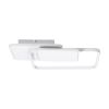GLOBOSTAR® SQUARO 61232 Μοντέρνο Φωτιστικό Οροφής LED 75W 8400lm 360° AC 220-240V IP20 Ρυθμιζόμενο Λευκό CCT με Χειριστήριο από 2700K έως 6000K Dimmable - Lumileds SMD Chip - Λευκό Ματ - Μ48.5 x Π51 x Υ9cm - 3 Χρόνια Εγγύηση