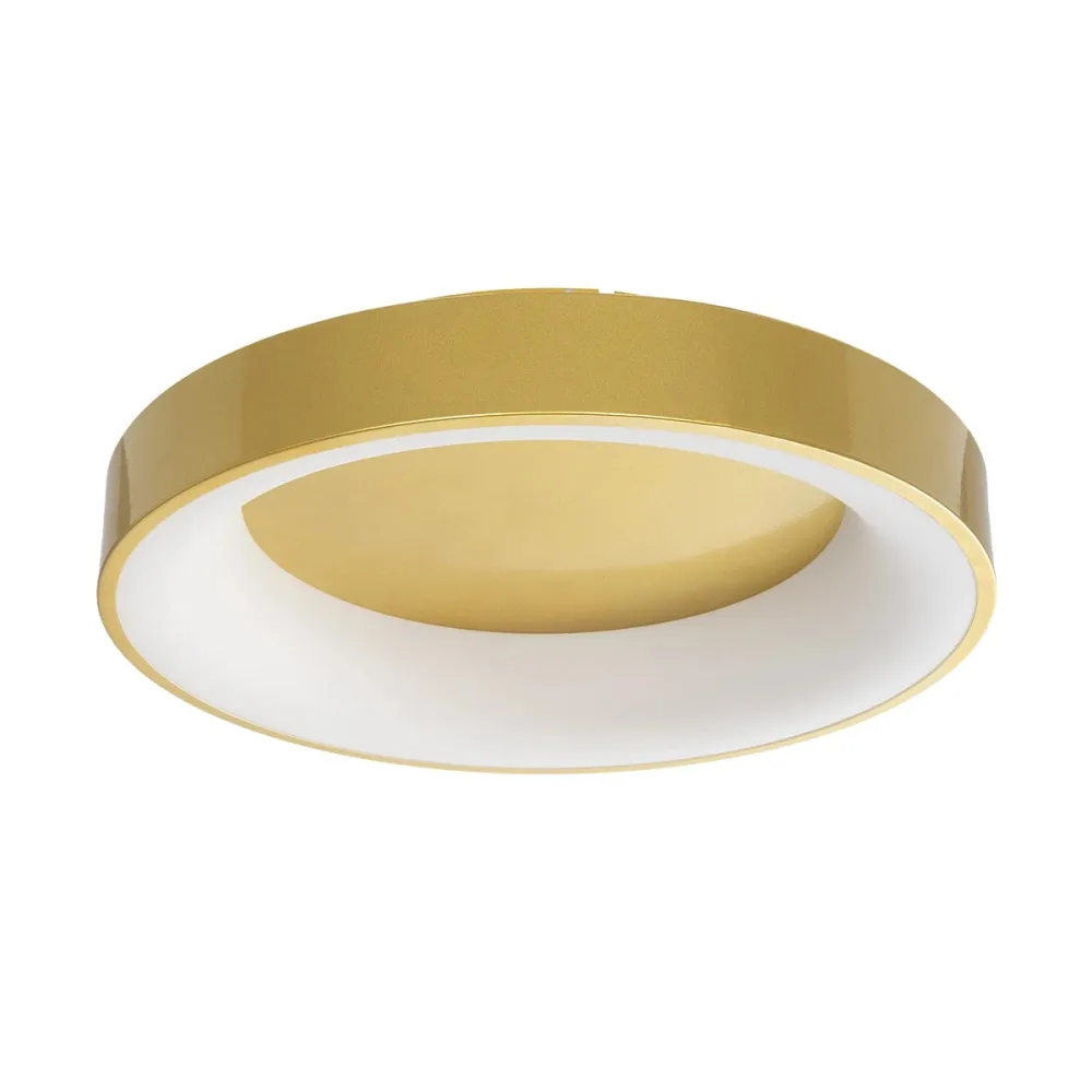 GLOBOSTAR® SALEM 61235 Μοντέρνο Φωτιστικό Οροφής LED 75W 8625lm 120° AC 220-240V IP20 Ρυθμιζόμενο Λευκό CCT με Χειριστήριο από 2700K έως 6000K Dimmable - Lumileds SMD Chip - Χρυσό - Μ45 x Π45 x Υ9.5cm - 3 Χρόνια Εγγύηση