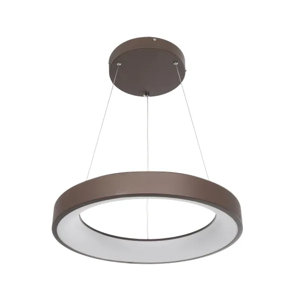 GLOBOSTAR® SALEM 61244 Μοντέρνο Κρεμαστό Φωτιστικό Οροφής LED 75W 8625lm 120° AC 220-240V IP20 Ρυθμιζόμενο Λευκό CCT με Χειριστήριο από 2700K έως 6000K Dimmable - Lumileds SMD Chip - Χάλκινο & Καφέ - Μ45 x Π45 x Υ7cm - 3 Χρόνια Εγγύηση