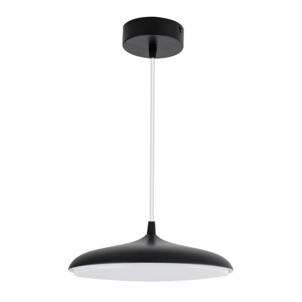 GLOBOSTAR® BARON 61251 Μοντέρνο Κρεμαστό Φωτιστικό Οροφής LED 12W 1440lm 120° AC 220-240V IP20 Ρυθμιζόμενο Λευκό CCT με On/Off 2700K/4500K/6000K - Lumileds SMD Chip - Μαύρο Ματ - Μ25 x Π25 x Υ8cm - 3 Χρόνια Εγγύηση