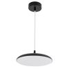 GLOBOSTAR® BARON 61251 Μοντέρνο Κρεμαστό Φωτιστικό Οροφής LED 12W 1440lm 120° AC 220-240V IP20 Ρυθμιζόμενο Λευκό CCT με On/Off 2700K/4500K/6000K - Lumileds SMD Chip - Μαύρο Ματ - Μ25 x Π25 x Υ8cm - 3 Χρόνια Εγγύηση