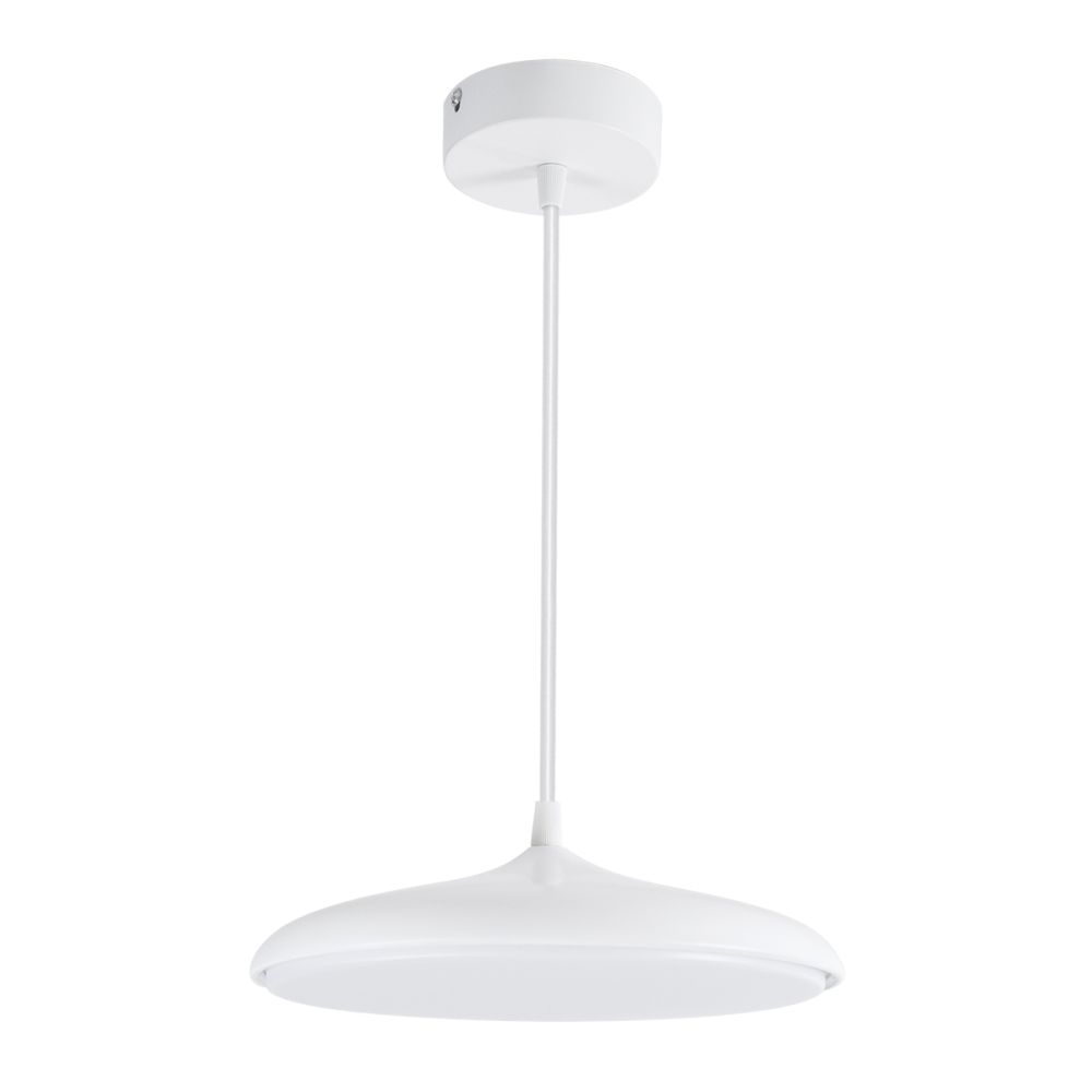 GLOBOSTAR® BARON 61252 Μοντέρνο Κρεμαστό Φωτιστικό Οροφής LED 12W 1440lm 120° AC 220-240V IP20 Ρυθμιζόμενο Λευκό CCT με On/Off 2700K/4500K/6000K - Lumileds SMD Chip - Λευκό Ματ - Μ25 x Π25 x Υ8cm - 3 Χρόνια Εγγύηση