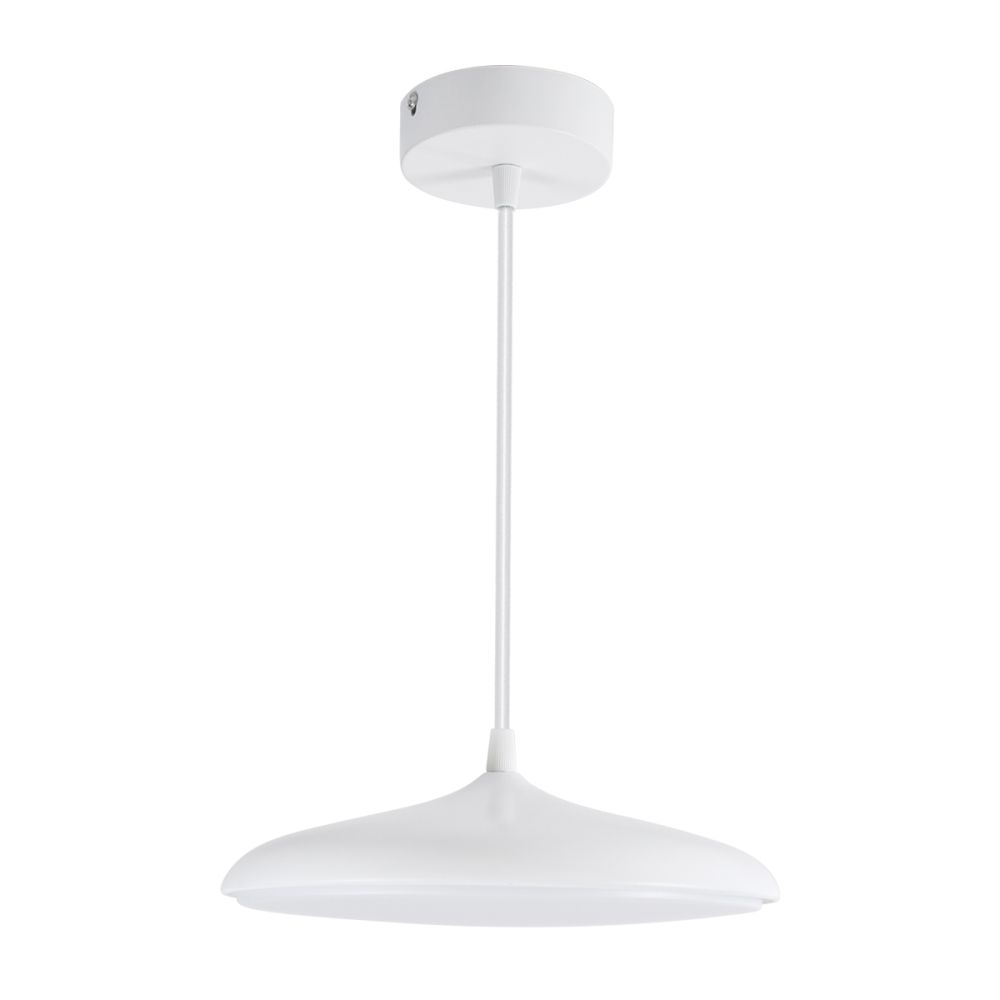 GLOBOSTAR® BARON 61252 Μοντέρνο Κρεμαστό Φωτιστικό Οροφής LED 12W 1440lm 120° AC 220-240V IP20 Ρυθμιζόμενο Λευκό CCT με On/Off 2700K/4500K/6000K - Lumileds SMD Chip - Λευκό Ματ - Μ25 x Π25 x Υ8cm - 3 Χρόνια Εγγύηση