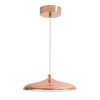 GLOBOSTAR® BARON 61253 Μοντέρνο Κρεμαστό Φωτιστικό Οροφής LED 12W 1440lm 120° AC 220-240V IP20 Ρυθμιζόμενο Λευκό CCT με On/Off 2700K/4500K/6000K - Lumileds SMD Chip - Ροζ Χρυσό - Μ25 x Π25 x Υ8cm - 3 Χρόνια Εγγύηση