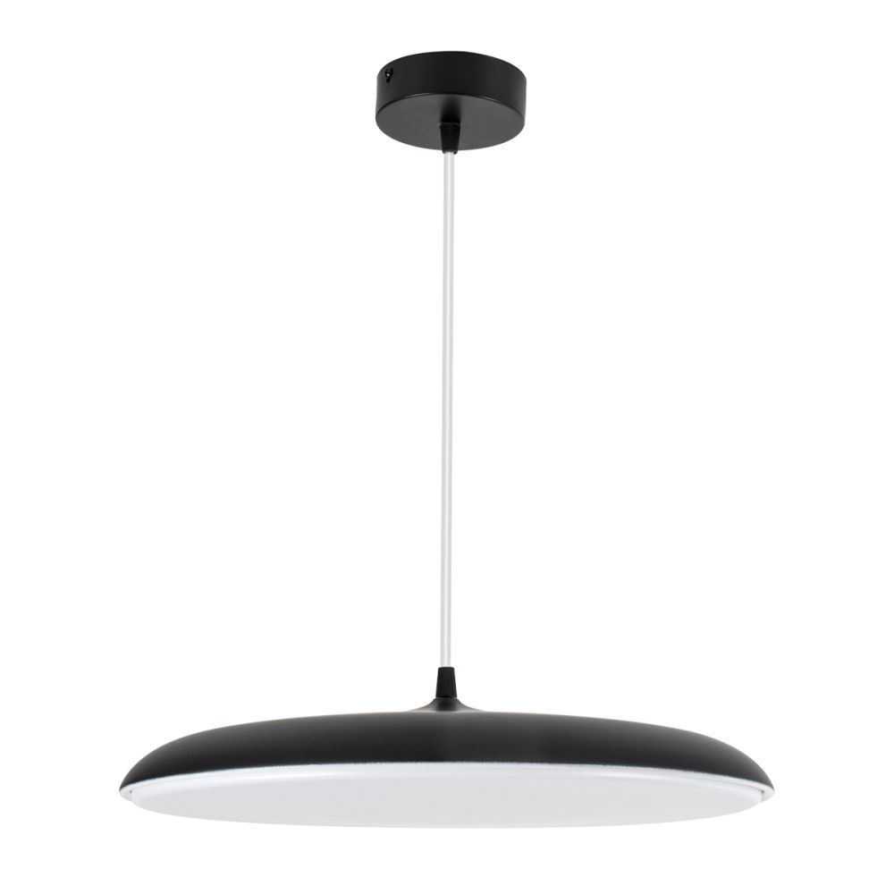 GLOBOSTAR® BARON 61254 Μοντέρνο Κρεμαστό Φωτιστικό Οροφής LED 24W 2880lm 120° AC 220-240V IP20 Ρυθμιζόμενο Λευκό CCT με On/Off 2700K/4500K/6000K - Lumileds SMD Chip - Μαύρο Ματ - Μ40 x Π40 x Υ10cm - 3 Χρόνια Εγγύηση