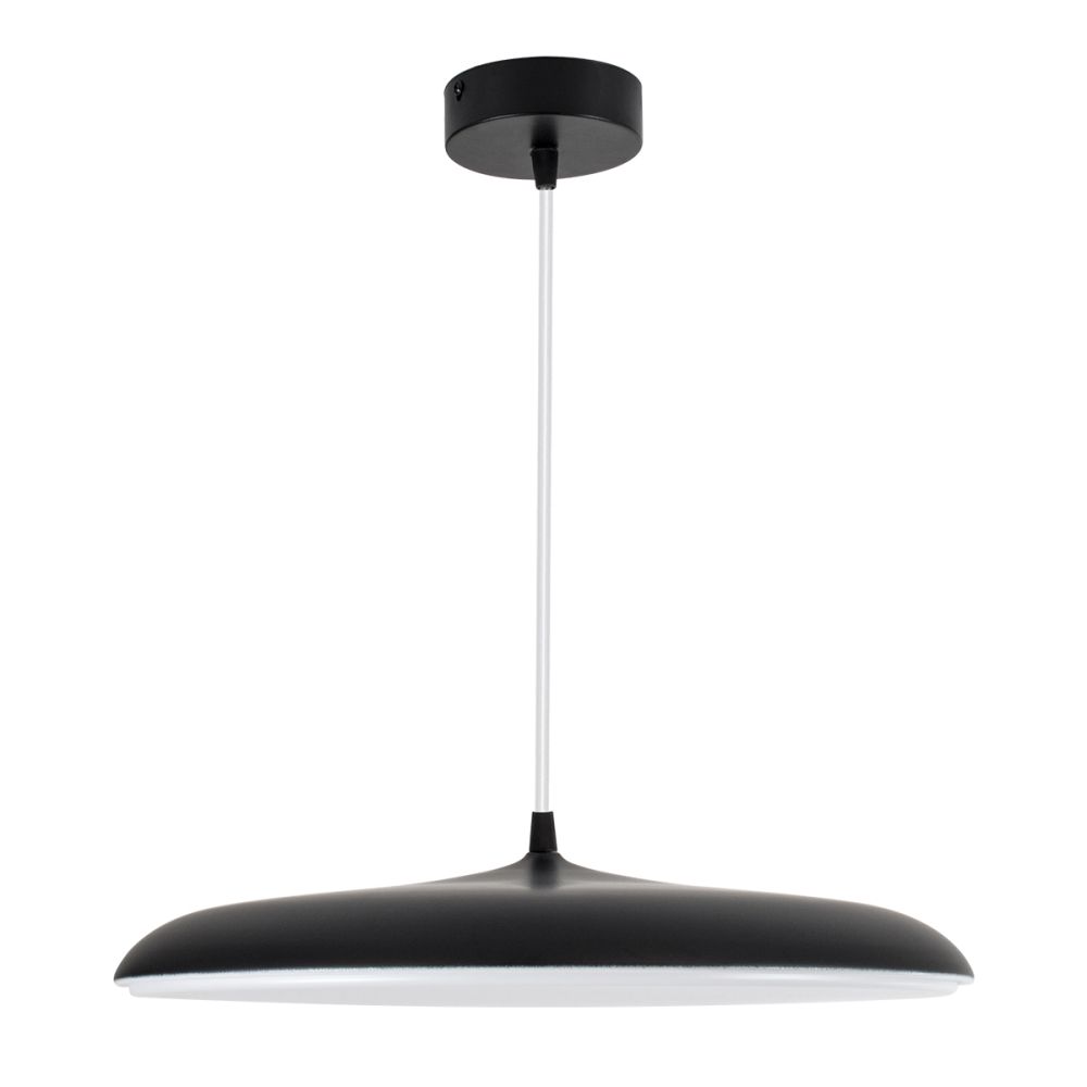 GLOBOSTAR® BARON 61254 Μοντέρνο Κρεμαστό Φωτιστικό Οροφής LED 24W 2880lm 120° AC 220-240V IP20 Ρυθμιζόμενο Λευκό CCT με On/Off 2700K/4500K/6000K - Lumileds SMD Chip - Μαύρο Ματ - Μ40 x Π40 x Υ10cm - 3 Χρόνια Εγγύηση