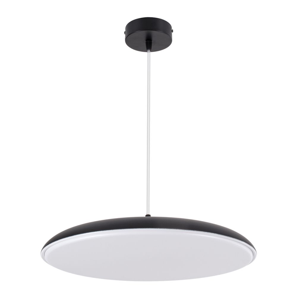 GLOBOSTAR® BARON 61254 Μοντέρνο Κρεμαστό Φωτιστικό Οροφής LED 24W 2880lm 120° AC 220-240V IP20 Ρυθμιζόμενο Λευκό CCT με On/Off 2700K/4500K/6000K - Lumileds SMD Chip - Μαύρο Ματ - Μ40 x Π40 x Υ10cm - 3 Χρόνια Εγγύηση