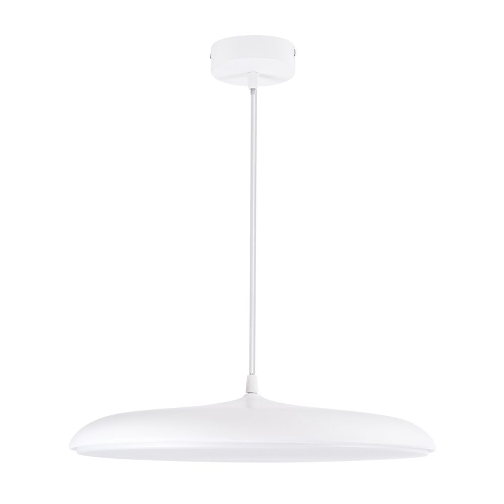 GLOBOSTAR® BARON 61255 Μοντέρνο Κρεμαστό Φωτιστικό Οροφής LED 24W 2880lm 120° AC 220-240V IP20 Ρυθμιζόμενο Λευκό CCT με On/Off 2700K/4500K/6000K - Lumileds SMD Chip - Λευκό Ματ - Μ40 x Π40 x Υ10cm - 3 Χρόνια Εγγύηση