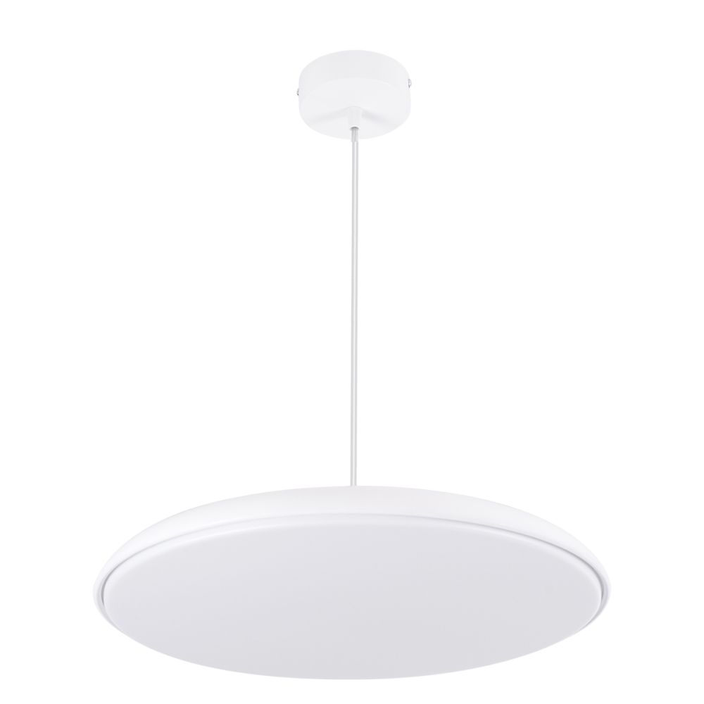 GLOBOSTAR® BARON 61255 Μοντέρνο Κρεμαστό Φωτιστικό Οροφής LED 24W 2880lm 120° AC 220-240V IP20 Ρυθμιζόμενο Λευκό CCT με On/Off 2700K/4500K/6000K - Lumileds SMD Chip - Λευκό Ματ - Μ40 x Π40 x Υ10cm - 3 Χρόνια Εγγύηση