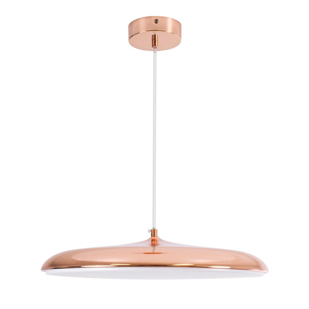 GLOBOSTAR® BARON 61256 Μοντέρνο Κρεμαστό Φωτιστικό Οροφής LED 24W 2880lm 120° AC 220-240V IP20 Ρυθμιζόμενο Λευκό CCT με On/Off 2700K/4500K/6000K - Lumileds SMD Chip - Ροζ Χρυσό - Μ40 x Π40 x Υ10cm - 3 Χρόνια Εγγύηση