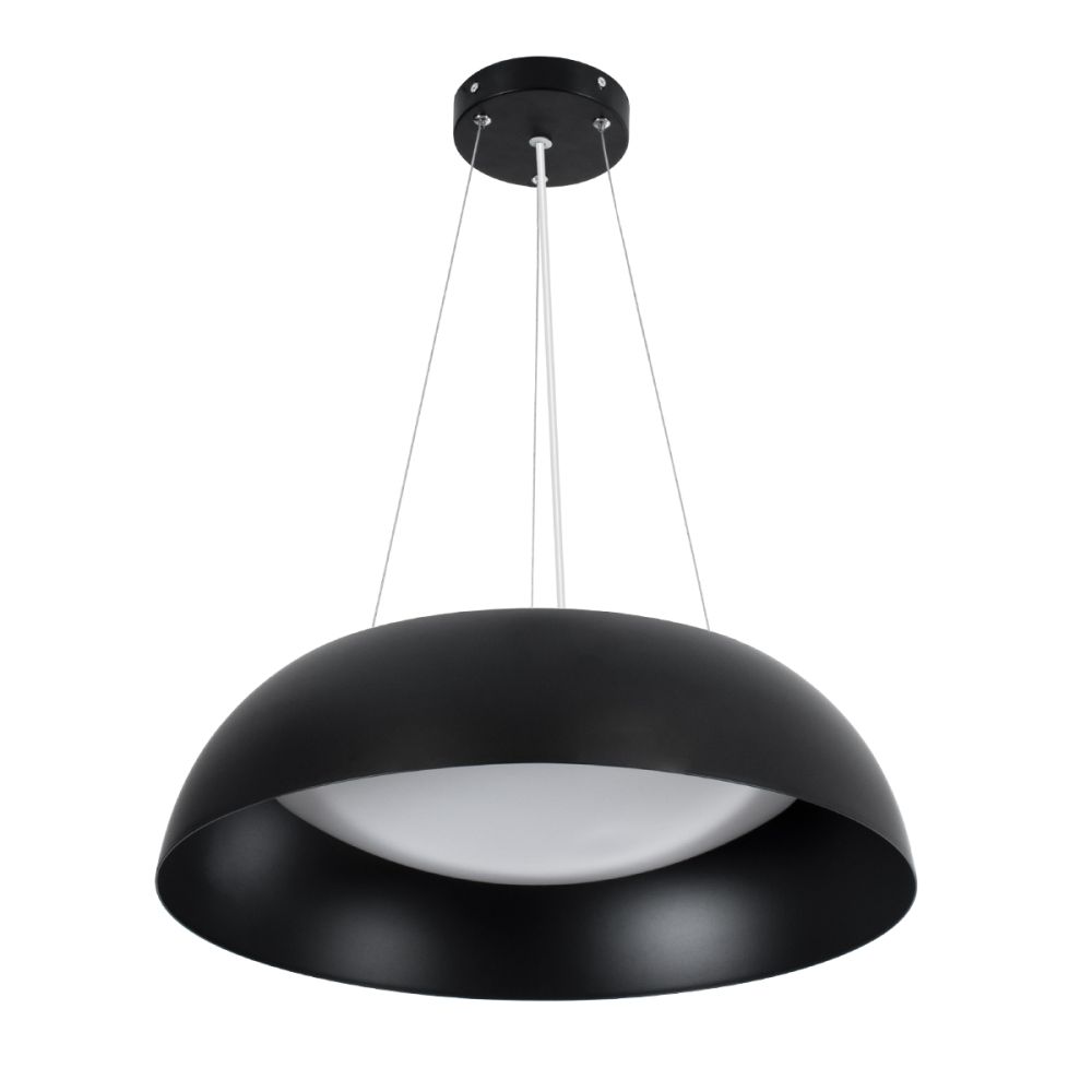 GLOBOSTAR® ANATOLIA 61267 Μοντέρνο Κρεμαστό Φωτιστικό Οροφής LED 60W 6900lm 120° AC 220-240V IP20 Ρυθμιζόμενο Λευκό CCT με Χειριστήριο από 2700K έως 6000K Dimmable - Lumileds SMD Chip - Μαύρο Ματ - Μ43 x Π43 x Υ11cm - 3 Χρόνια Εγγύηση