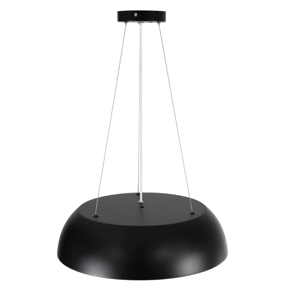 GLOBOSTAR® ANATOLIA 61267 Μοντέρνο Κρεμαστό Φωτιστικό Οροφής LED 60W 6900lm 120° AC 220-240V IP20 Ρυθμιζόμενο Λευκό CCT με Χειριστήριο από 2700K έως 6000K Dimmable - Lumileds SMD Chip - Μαύρο Ματ - Μ43 x Π43 x Υ11cm - 3 Χρόνια Εγγύηση