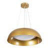 GLOBOSTAR® ANATOLIA 61268 Μοντέρνο Κρεμαστό Φωτιστικό Οροφής LED 60W 6900lm 120° AC 220-240V IP20 Ρυθμιζόμενο Λευκό CCT με Χειριστήριο από 2700K έως 6000K Dimmable - Lumileds SMD Chip - Χρυσό - Μ43 x Π43 x Υ11cm - 3 Χρόνια Εγγύηση