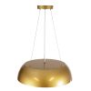 GLOBOSTAR® ANATOLIA 61268 Μοντέρνο Κρεμαστό Φωτιστικό Οροφής LED 60W 6900lm 120° AC 220-240V IP20 Ρυθμιζόμενο Λευκό CCT με Χειριστήριο από 2700K έως 6000K Dimmable - Lumileds SMD Chip - Χρυσό - Μ43 x Π43 x Υ11cm - 3 Χρόνια Εγγύηση