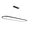 GLOBOSTAR® BOLIVAR 61271 Μοντέρνο Κρεμαστό Φωτιστικό Οροφής LED 54W 6210lm 360° AC 220-240V IP20 Ρυθμιζόμενο Λευκό CCT με Χειριστήριο από 2700K έως 6000K Dimmable - Lumileds SMD Chip - Μαύρο Ματ - Μ120 x Π30 x Υ2cm - 3 Χρόνια Εγγύηση