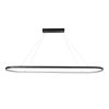 GLOBOSTAR® BOLIVAR 61271 Μοντέρνο Κρεμαστό Φωτιστικό Οροφής LED 54W 6210lm 360° AC 220-240V IP20 Ρυθμιζόμενο Λευκό CCT με Χειριστήριο από 2700K έως 6000K Dimmable - Lumileds SMD Chip - Μαύρο Ματ - Μ120 x Π30 x Υ2cm - 3 Χρόνια Εγγύηση