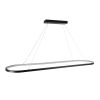 GLOBOSTAR® BOLIVAR 61271 Μοντέρνο Κρεμαστό Φωτιστικό Οροφής LED 54W 6210lm 360° AC 220-240V IP20 Ρυθμιζόμενο Λευκό CCT με Χειριστήριο από 2700K έως 6000K Dimmable - Lumileds SMD Chip - Μαύρο Ματ - Μ120 x Π30 x Υ2cm - 3 Χρόνια Εγγύηση