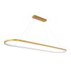 GLOBOSTAR® BOLIVAR 61274 Μοντέρνο Κρεμαστό Φωτιστικό Οροφής LED 54W 6210lm 360° AC 220-240V IP20 Ρυθμιζόμενο Λευκό CCT με Χειριστήριο από 2700K έως 6000K Dimmable - Lumileds SMD Chip - Χρυσό Βούρτσας - Μ120 x Π30 x Υ2cm - 3 Χρόνια Εγγύηση