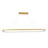 GLOBOSTAR® BOLIVAR 61274 Μοντέρνο Κρεμαστό Φωτιστικό Οροφής LED 54W 6210lm 360° AC 220-240V IP20 Ρυθμιζόμενο Λευκό CCT με Χειριστήριο από 2700K έως 6000K Dimmable - Lumileds SMD Chip - Χρυσό Βούρτσας - Μ120 x Π30 x Υ2cm - 3 Χρόνια Εγγύηση